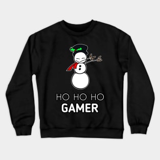 Ho Ho Ho Gamer Snowman Dabbing Crewneck Sweatshirt